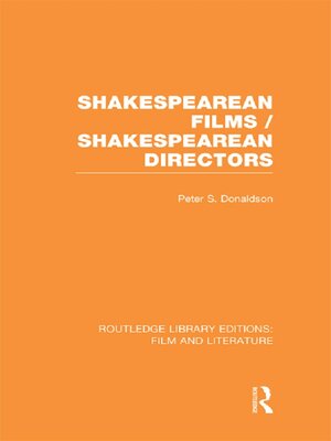 cover image of Shakespearean Films/Shakespearean Directors
